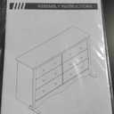 Flamaker Dresser for Bedroom, 6 Drawer Dresser, 47.2'' Wood Dressers, Wide Chest of Drawer, Storage Drawers, Storage Organizer for Closet, Hallway (Black)