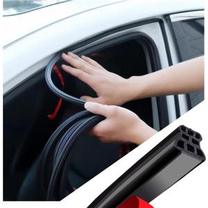 32.8Ft Car Weather Stripping Door Seal,Type B Car Door Weather Stripping with 3-Layer 8-Hole Hollow Design for Dust/Noise Reduction,Upgraded EPDM Cars Doors Seal Strip