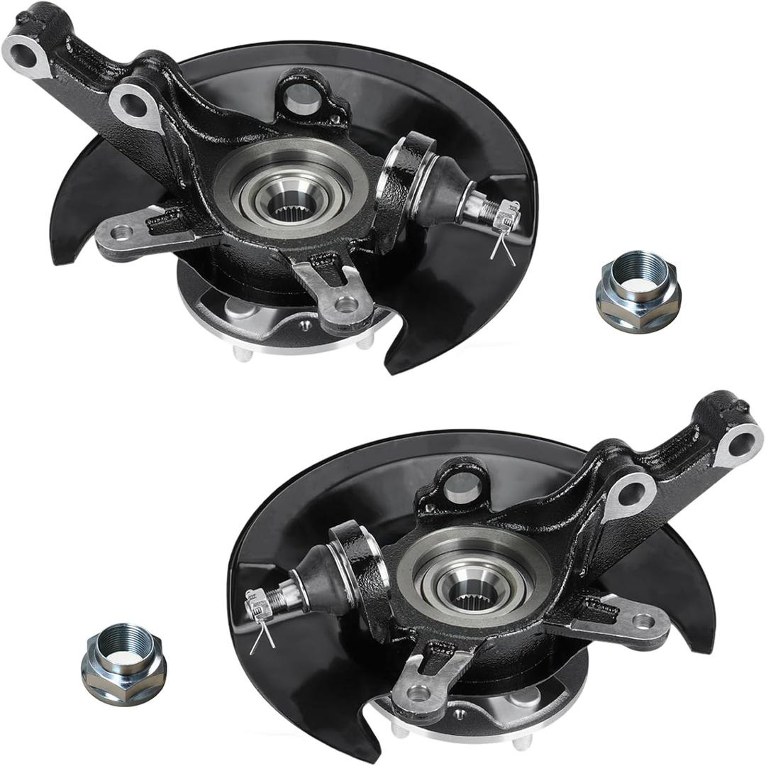 Front Steering Knuckle & Wheel Bearing Hub Assembly for Honda Civic 2003 2004 2005 1.7L L4, Left & Right Side, 698-494 698-495