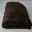 Fleece Blanket Brown Throw Blankets for Couch & Bed, Luxury Plush Cozy Fuzzy Blanket 48x70