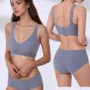 Womens Seamless Bra No Underwire Comfort Push Up Bras, Ultra Soft Wireless Training Bralette for Women T-Shirt Bra (Gray, XXXL)