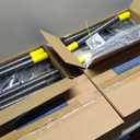 BlumeTrec Lawn Leveling Rake, 17"x10" Heavy Duty Sand Leveling Tool with 6.7FT Stainless Steel Long Handle, Golf Rake for Soil, Compost, Gravel, Lawn Leveler for Yard, Garden, Landscaping Level Tool, 4 Pack