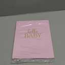 Lanpn Hello Baby First 5 Year Memory Book for Boy Girl - Linen Hardcover Baby Book Keepsake for New Parents - Newborn Baby Journal Scrapbook Photo Album Baby Milestone Book (Pink, 154 Pages)