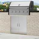 VEVOR BBQ Access Door, 31W x 31H Inch Double Outdoor Kitchen Door, Stainless Steel Flush Mount Door, Wall Vertical Door with Handles, for BBQ Island, Grilling Station, Outside Cabinet