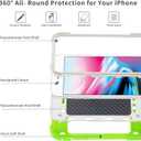 for iPhone 8 Plus/7 Plus Case,iPhone 6 Plus Case/iPhone 6s Plus case 5.5 Inch with Ring Stand, with 2 Pack Glass Screen Protector Heavy-Duty Grade Phone Cover (Guava)