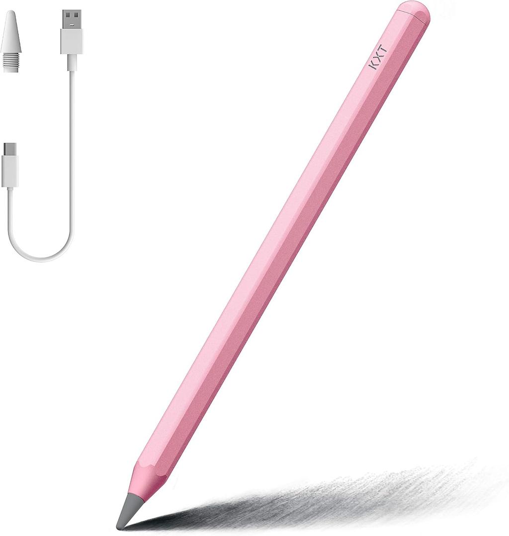 Tilt Sensitivity Palm Rejection Stylus Pen for Apple iPad(2018 and After) 6/7/8/9/10th Generation/ipad Pro 11 / Pro 12.9 inch/Air 3 4 5 6/Mini 5&6, Precise Writing Drawing Digital iPad Pencil (Pink)