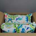 Pillow Perfect Outdoor/Indoor Pillows, Lumbar - 11.5" x 18.5", Blue Coral Bay 2 Count