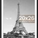 upsimples 20x26 Picture Frame, Display Pictures 18x24 with Mat or 20 x 26 Without, Wall Hanging Poster Frames, Black, 1 Pack