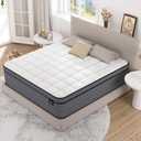 California King Mattress, 12 Inch Cal King Hybrid Mattress with Gel Memory Foam and Pocketed Springs,Firm Cali King Bed in a Box, Pressure Relief and Motion Isolation&Cooling Feel (Grey)