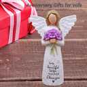 Gifts for Wife, Angel Figurine, Purple, Wedding, Birthday, Anniversary, Valentine's Day Gift, Handmade Resin, 1.5" x 1.5" x 5.1"