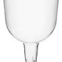 Party Essentials Disposable 2-Piece Plastic Wine Glasses/Stemmed Cups, For Drinks, Cold Beverages, Cupcakes, Desserts, Dips, Jellies, Snacks, Yogurt Parfaits, 7-Ounce, 100-Count, Clear