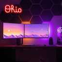 Mutank Ohio Neon Signs for Wall Decor, USB Powered Dimmable Ohio State LED Neon Light, for Home Room Decor Sports Fans Team Wall Decor Club Store Party Man Cave Gifts(12.5 * 6.2 In)