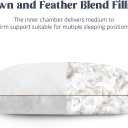 puredown Goose Feathers and Down Pillow with Diamond Quilting with 100% Cotton Cover, Pack of 1, Standard Size