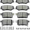 D914 D1451 8pcs Ceramic Front Rear Brake Pads With Clips Fit For Honda Accord 2011 2012 2013 2014 2015 2016 2017