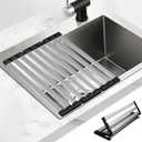 TIKNIK Roll Up Dish Drying Rack 19.7" * 13", Black