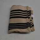 KIMODE Fall Outdoor Rug Decor 27.5"x43", Black and Khaki Striped Front Porch Rugs,Reversible Washable Front Door Mats,Hand Woven Welcome Layered Doormat Entryway Rug for Entrance Doorway