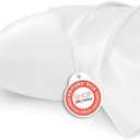 Bedsure King Size Satin Pillowcase Set of 2 - Pure White Silky Pillow Cases for Hair and Skin with Envelope Closure, Similar to Silk Pillow Cases, Gifts for Women Men, 20x36 Inches, 2pcs