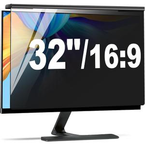 Hanging 32 Inch Computer Privacy Screen Filter, Hanging Computer Screen Privacy Cover, Compatible with, 32 Inch 16:9 Widescreen Monitors, Protect Eyes from Glare and Blue Light
