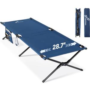Sportneer Camping Cot, Military Cot Portable Camping Cots for Sleeping 78.3"x28.7"x14.6" Heavy Duty Folding Bed for Adults Teen Outdoor Travel Camping Tent Lounge Office Support 330 Lbs