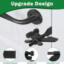 3 x Black Portable Door Lock Home Security Hotel Door Locks, Adjustable Door Lock Prevent Unauthorized Entry Travelers Bedrooms and Safety Privacy