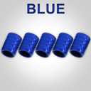 10 x Blue Anodized Aluminum Tire Valve Stem Caps with Plastic Inner Sleeve, Corrosion Resistant. Universal Valve Caps for Cars, Trucks, Motorcycles, Pack of 5