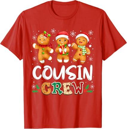Cousin Crew Christmas Pajama Shirt Gingerbread Man T-Shirt, Size 3XL