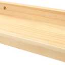 GLEAVI Practical Wooden Floating Shelf Compact Wall Display for Tiny Sundries Storage Rustic Decor for Bedroom Living Room Bathroom Pine Color