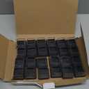 Ezprotekt 24 Pcs Chair Sliders for Carpet, Square Chair Glides for Carpet, Carpet Teflon Furniture Sliders Pads, Chair Leg Protectors Caps for Carpet - for Dining Table Chair, Black XL(Fit: 1.5"-2")