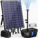 NFESOLAR Solar Pond Filter Fountain, 20W Solar Pond Pump with Pond Filter, 16.4FT Cord, 6.6FT Tubing for Outdoor Small Pond 120-300 Gallons, Fish Tank, Pool, Garden Waterscape N3222