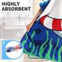OLAOLA Kids Surf Poncho Beach Towel - Microfiber Printed Shark Hooded Wearable Swim Towel for Boys Girls Ages 3-12 Years