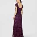 Adrianna Papell Women's Scoop Back Long Dress (Purple, M)