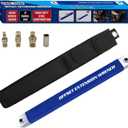 Offset Extension Wrench, Zero Degree Ratchet Extension Set Includes 1/2", 1/4" & 3/8" Drive Adapters, Ideal Universal Ratchet Extensions for Tight Spaces (Blue)