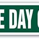 Doggie Day Care Street Sign Sticker Decal | Indoor/Outdoor | 8" x 8" Vinyl