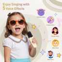 Karaoke Machine for Kids, Karaoke Gifts for Girls Ages 4, 5, 6, 7, 8, 9, 10, 12 +Year Old Birthday Party, 4-12 Years Old Christmas Toys Gift for Girls (Beige)