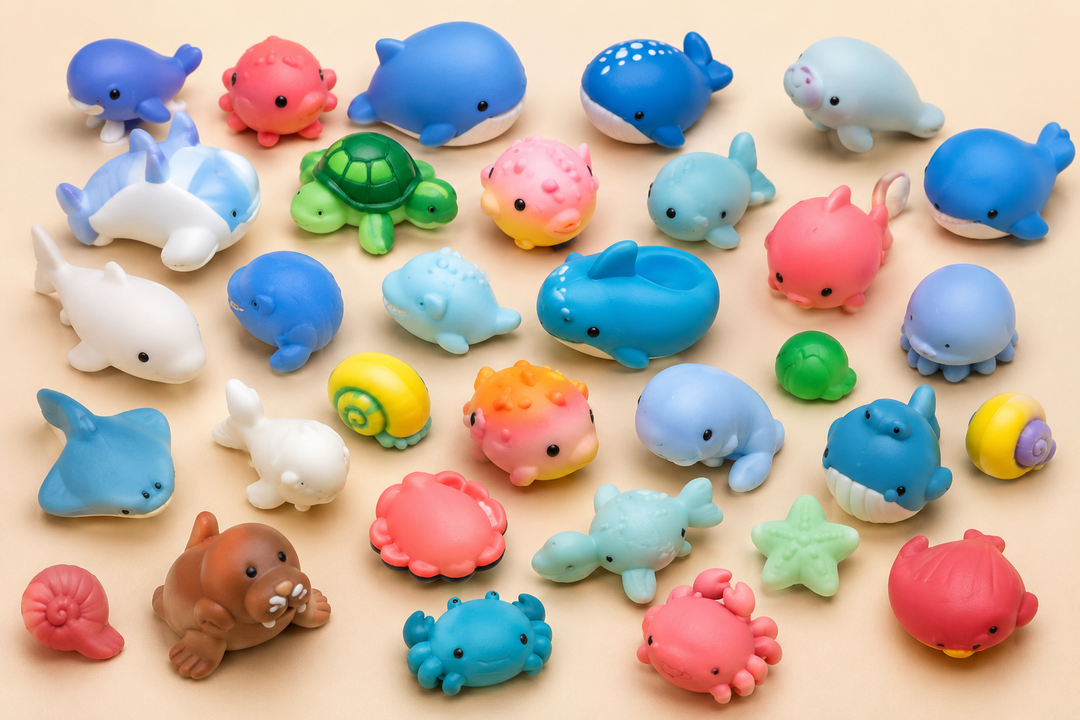 Sea Animals Variety Pack Rubber Mini Squishies