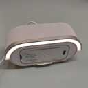 COLSUR Bluetooth Speaker with Wireless Charger, FM Radio, Dimmable LED Night Light, Dual Wireless Speakers, 2500mAh Portable Speaker for Home Decoration, Bedroom, Office, Gift (Pink)