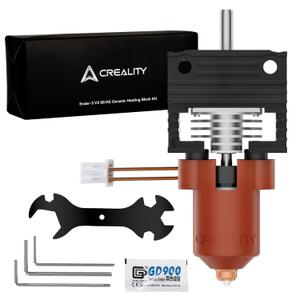 Official Creality K1/K1 Max/K1C Hotend Upgrades Kit, Unicorn K1 Series Ceramic Heating Block, 3D Printers Hotend Integrated Quick-Swap Nozzle, 300C High Temperature, 600mm/s (Terminal Without Buckle)
