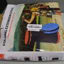 Foldable Telescoping Stool Portable, Retractable Stool for Adults, Upgraded Collapsible Folding Seats with Load Capacity 550lbs, Camping Stools for Adults (Blue)