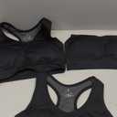 MIRITY Women Racerback Sports Bras - High Impact Workout Gym Activewear Bra (Small, New Black*3)