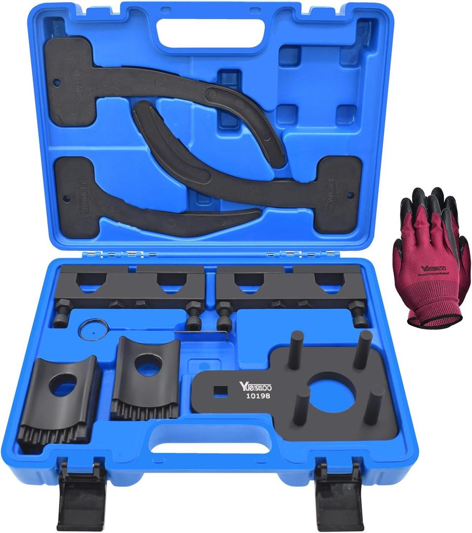 Camshaft Phaser Timing Chain Tool, Camshaft Holding Tool Crankshaft Pulley Wrench Compatible with VW Chrysler Dodge 3.6L Pentastar Engine, Replace 10369 10200A 10202 10198A 2025200090 (blue case)