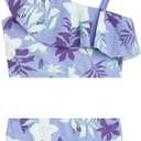 Kanu Surf Girls Avery UPF 50+ Beach Sport One Shoulder Tankini (16, Julia Purple)