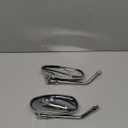Motorcycle Chrome Rearview Side Mirrors Compatible with Kawasaki Suzuki Chopper Scooter 10MM