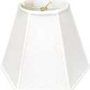 Royal Designs Hexagon Basic Lamp Shade, Linen White, 8" x 16" x 12, BS-733-16LNWH