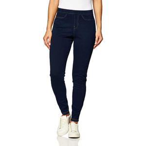 No Nonsense Womens Classic Denim Leggings, Jeggings for Women with Real Back Pockets, High Waisted Stretch Jeans (X-Large, Dark Denim)