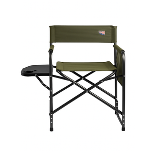 GLACIERS EDGE Ridge Aluminum Camping Directors Chair with Side Table Pocket, Portable Folding Chair, Heavy Duty Lawn Chair for Fishing Trip Picnic Concert Outdoor 400lbs, Green GLACIERS EDGE Ridge Aluminum Camping Directors Chair with Side Table Pocket, Portable Folding Chair, Heavy Duty Lawn Chair for Fishing Trip Picnic Concert Outdoor 400lbs, Green