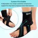 AFO Foot Drop Brace for Walking, Plantar Fasciitis Night Splint, Ankle Foot Orthosis, Drop Foot Brace w/Arch Support Relief Pain for TBI, ALS, MS, Stroke, Fracture, Spinal Cord Injury Left (Black)
