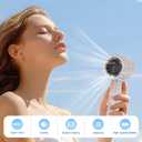 Portable Handheld Turbo Fan - Fashion Full Diamond 1800mAh USB Rechargeable Personal Battery Operated Mini Small Pocket Mini Fan for Travel/Outdoor/Vacation/Beach/Outdoor Activities (Gold)