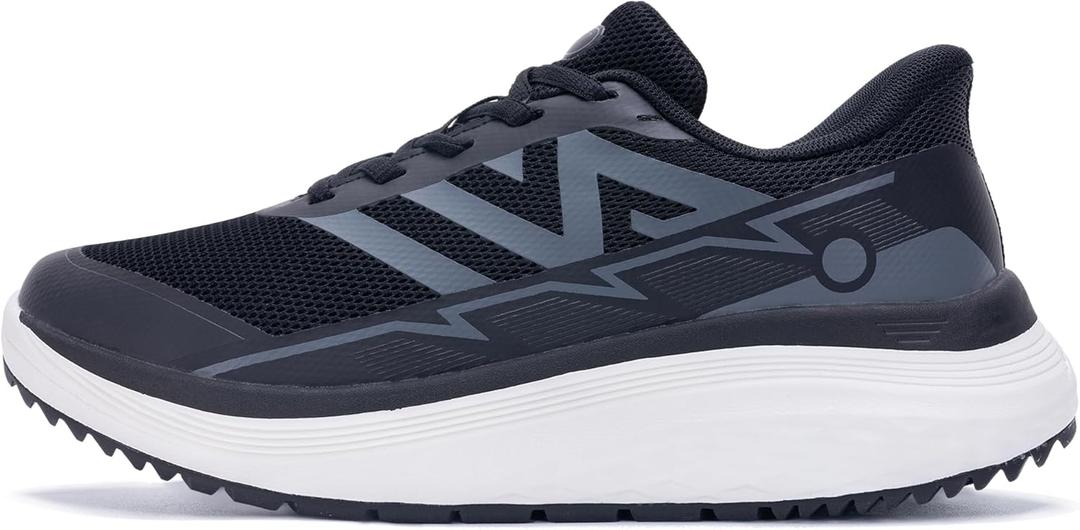 SURRAY Womens Walking Shoes with Arch Support Plantar Fasciitis Orthotic Tennis Sneakers Comfortable Breathable for Foot and Heel Pain Relief US Size 7-11 (9, Black)