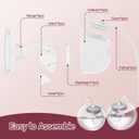 19mm CaraCups Wearable Milk Collection, Hands-Free Collection Cups Compatible with Spectra S1/S2/9 Plus/SG, Fit for Medela/Lansinoh/Zomee, 99.9% Separable Electric Breast Pumps, 2PC