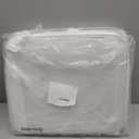 Aimery Clear Hard Shell Zipper Case Large, Clear Plastic Zip Pencil Case Hard Shell, Portable Storage Zipper Pouch For Snacks Toy Cosmetics Toiletries (2PC White Medium)